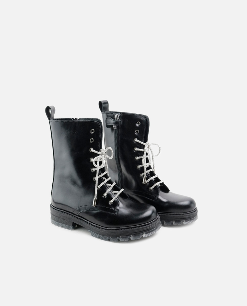 Botas de niños en piel color - Eli 1957 - Negro Negro-2