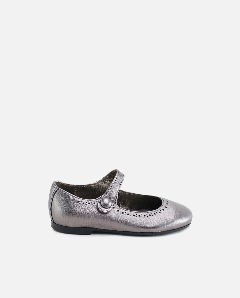 Imagen 1 de Merceditas piel con picados - Eli 1957 - Gris Gris