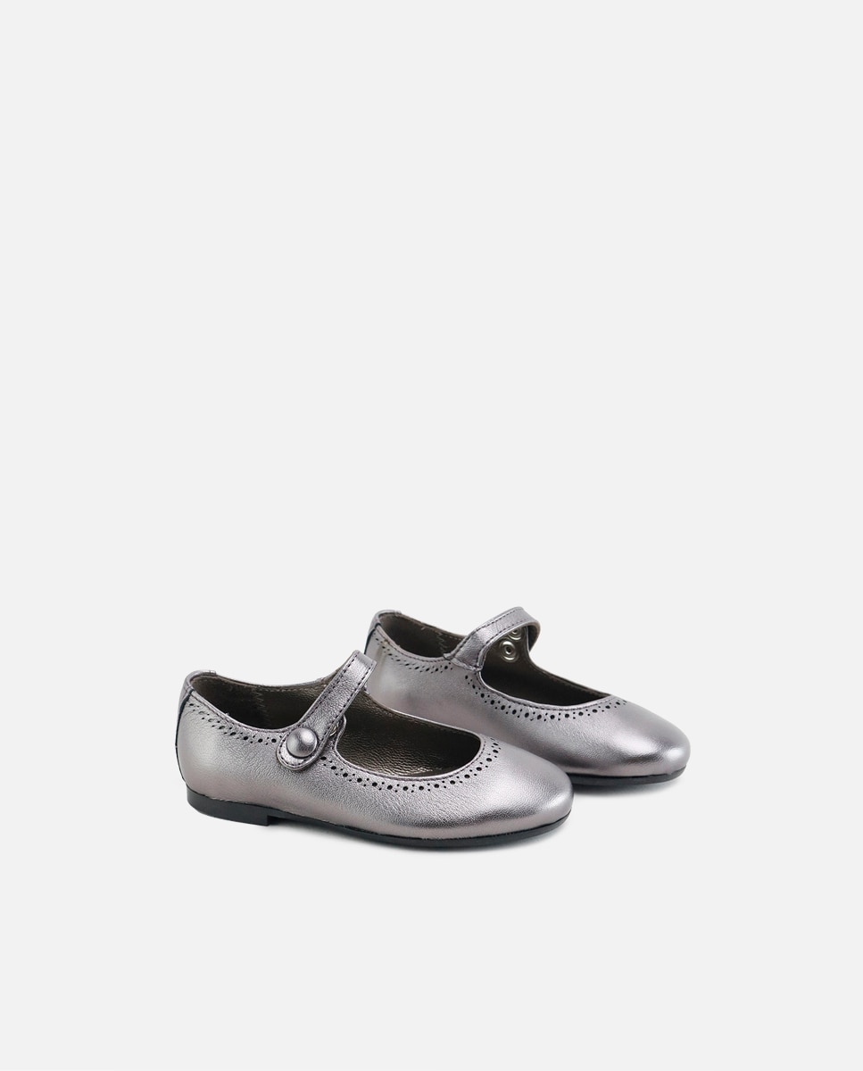 Imagen 2 de Merceditas piel con picados - Eli 1957 - Gris Gris