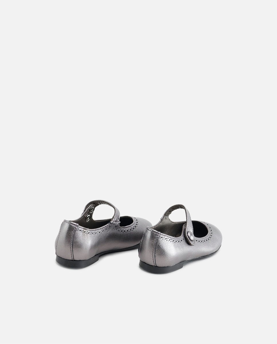 Imagen 3 de Merceditas piel con picados - Eli 1957 - Gris Gris