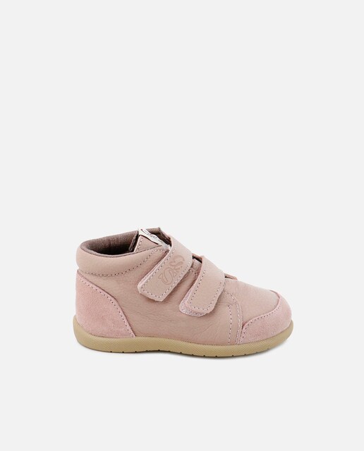 Imagen 0 de Botas barefoot de bebés en piel y doble cierre adherente