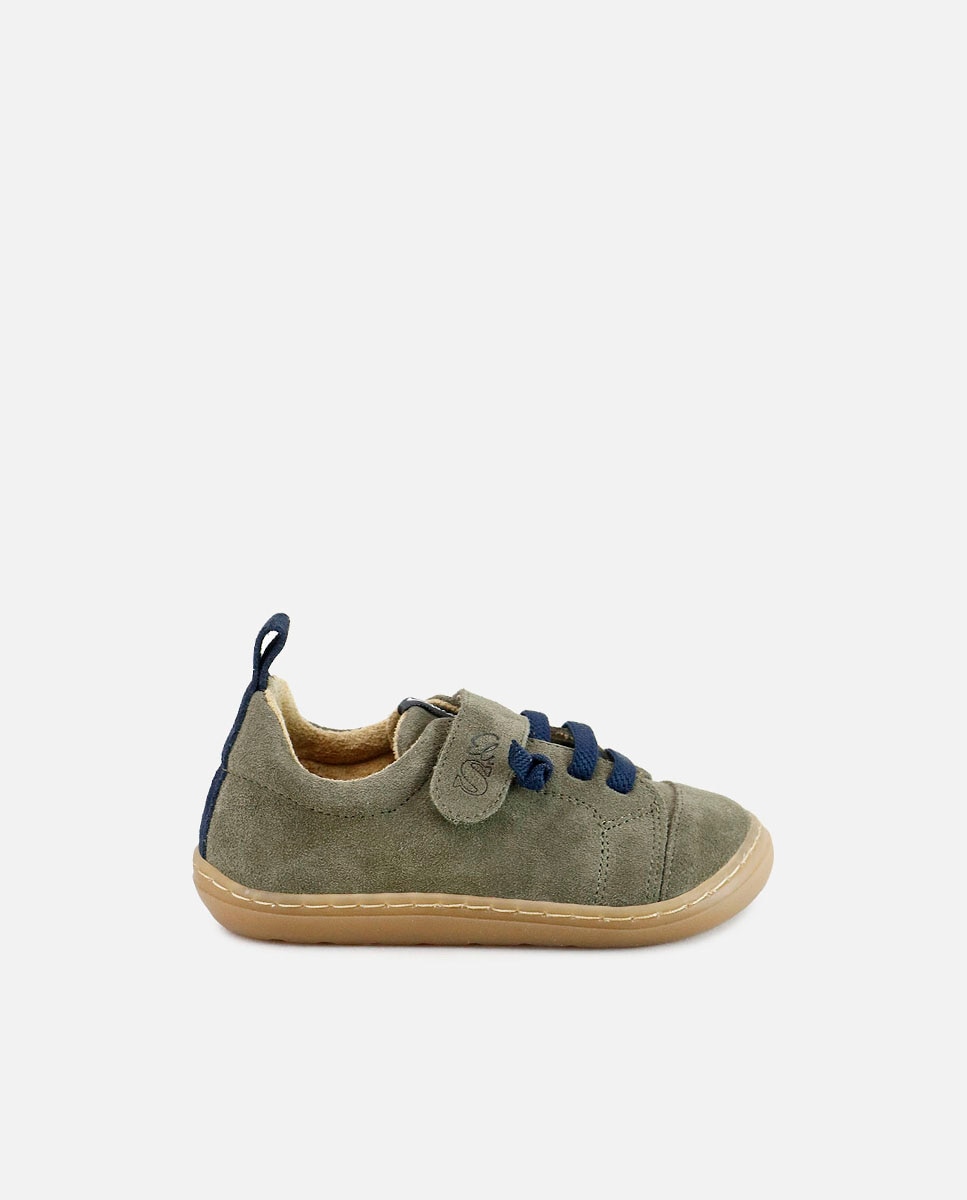 Imagen 1 de Zapatillas de piel barefoot piel - Eli 1957 - Verde militar Verde militar