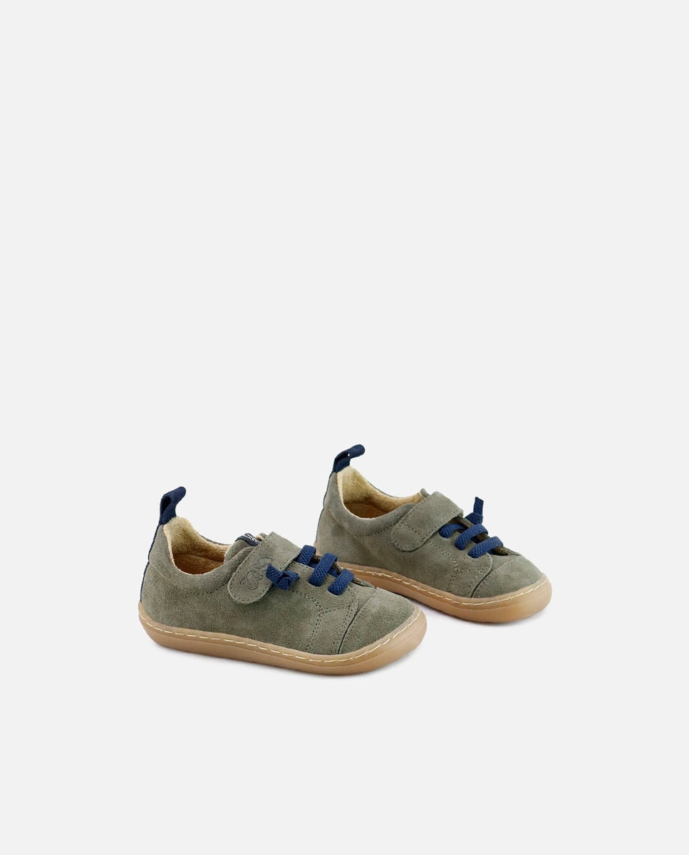 Imagen 2 de Zapatillas de piel barefoot piel - Eli 1957 - Verde militar Verde militar