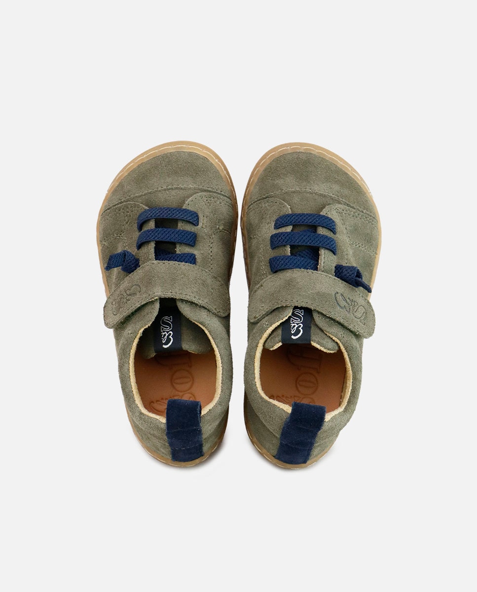 Imagen 4 de Zapatillas de piel barefoot piel - Eli 1957 - Verde militar Verde militar