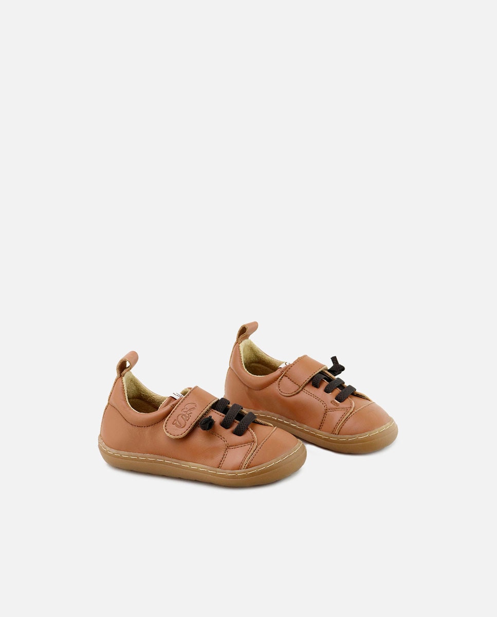 Imagen 2 de Zapatillas de piel barefoot piel - Eli 1957 - Camel Camel