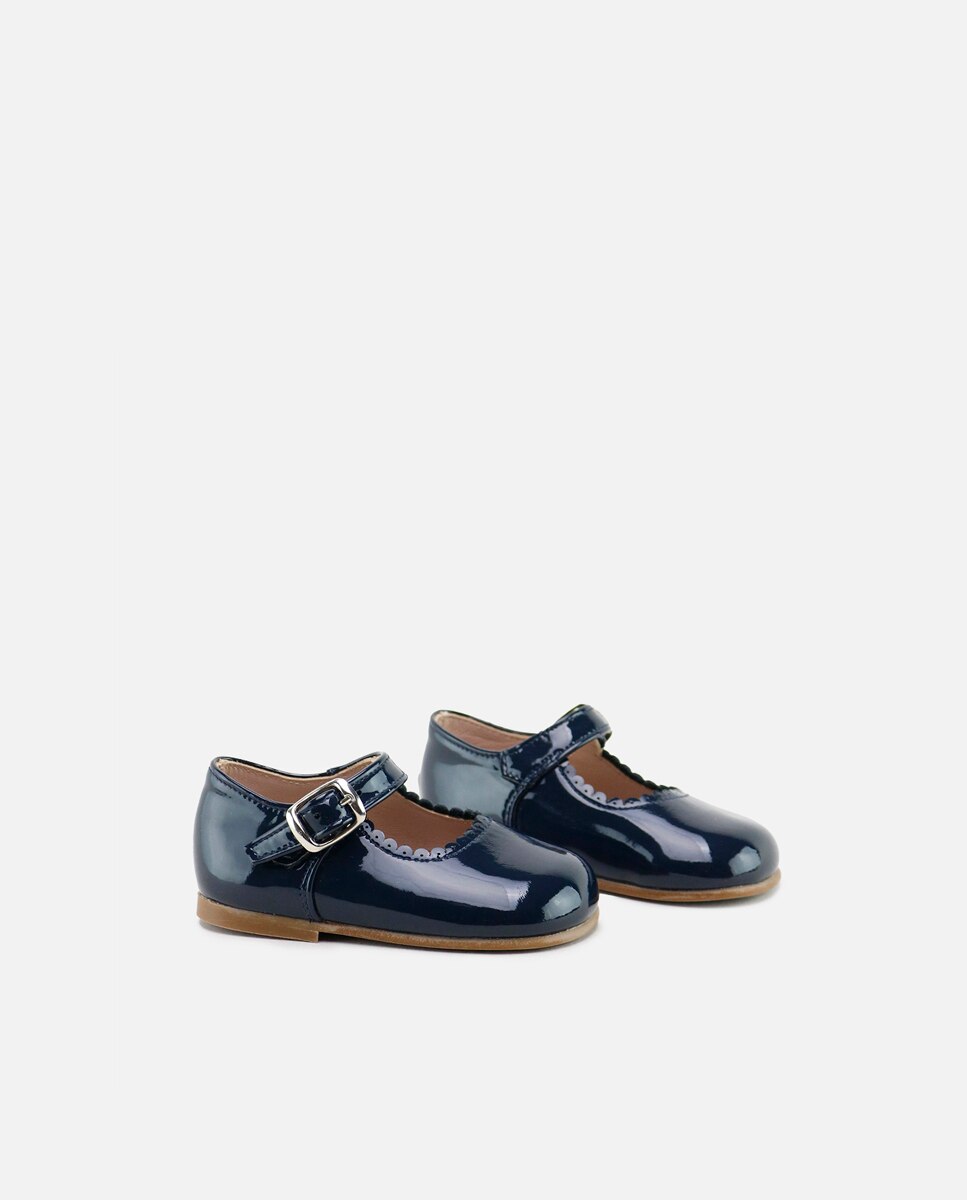 Merceditas de bebé en charol con hebilla - Eli 1957 - Azul marino Azul marino-2