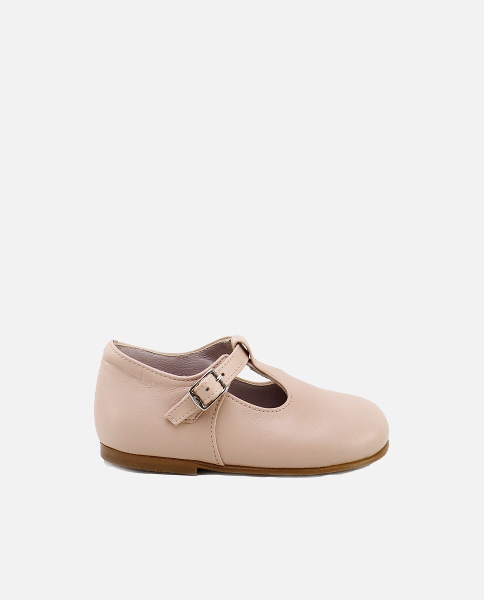 Imagen 0 de Pepitos de bebé en piel con hebilla Rosa claro