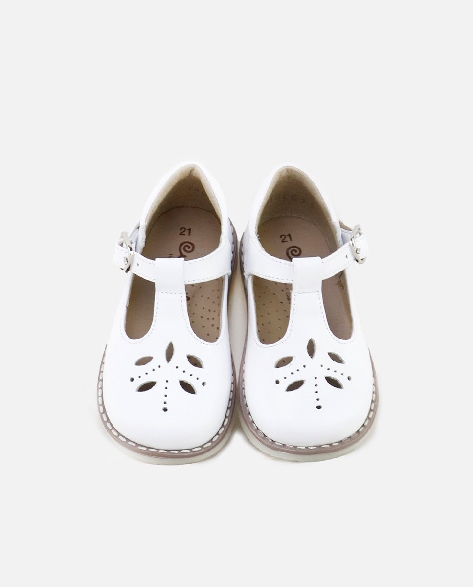 Pepitos de bebé en piel perforada - Eli 1957 - Blanco Blanco-4