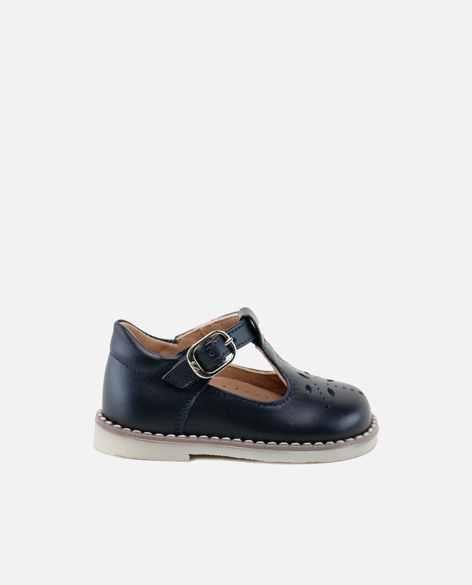 Pepitos de bebé en piel perforada - Eli 1957 - Azul marino Azul marino-1
