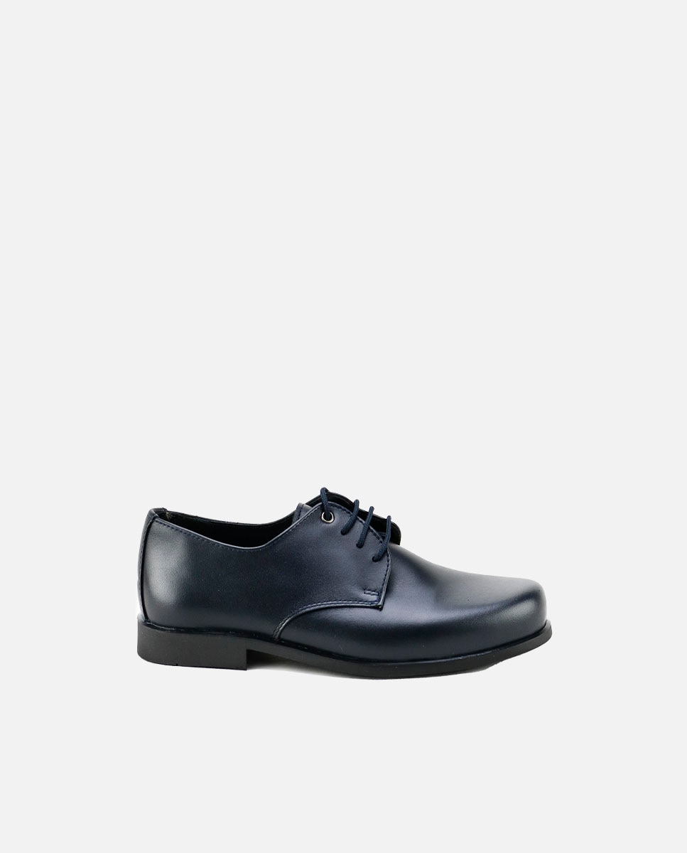 Bluchers de niño en piel con cordones - Eli 1957 - Azul Azul-1