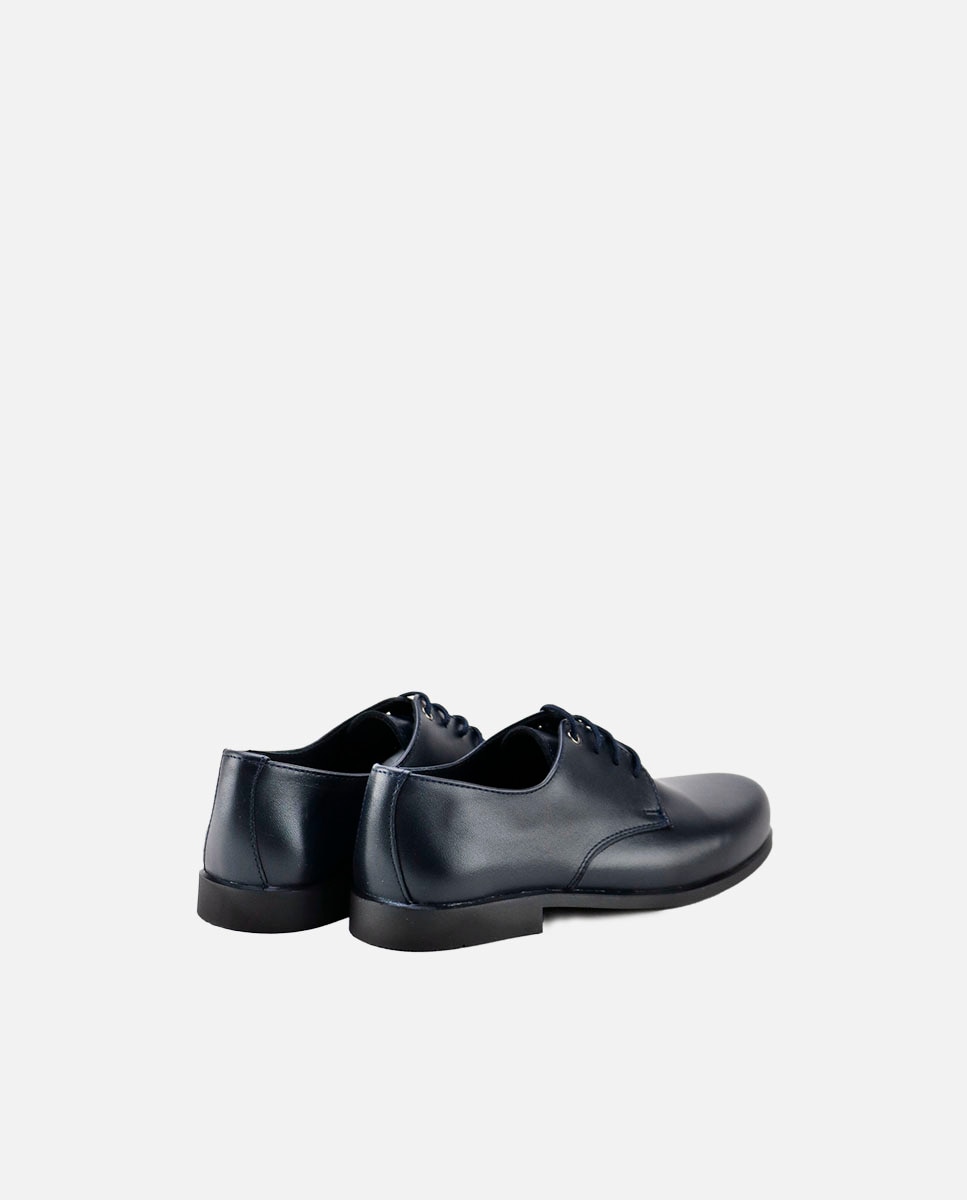 Bluchers de niño en piel con cordones - Eli 1957 - Azul Azul-3