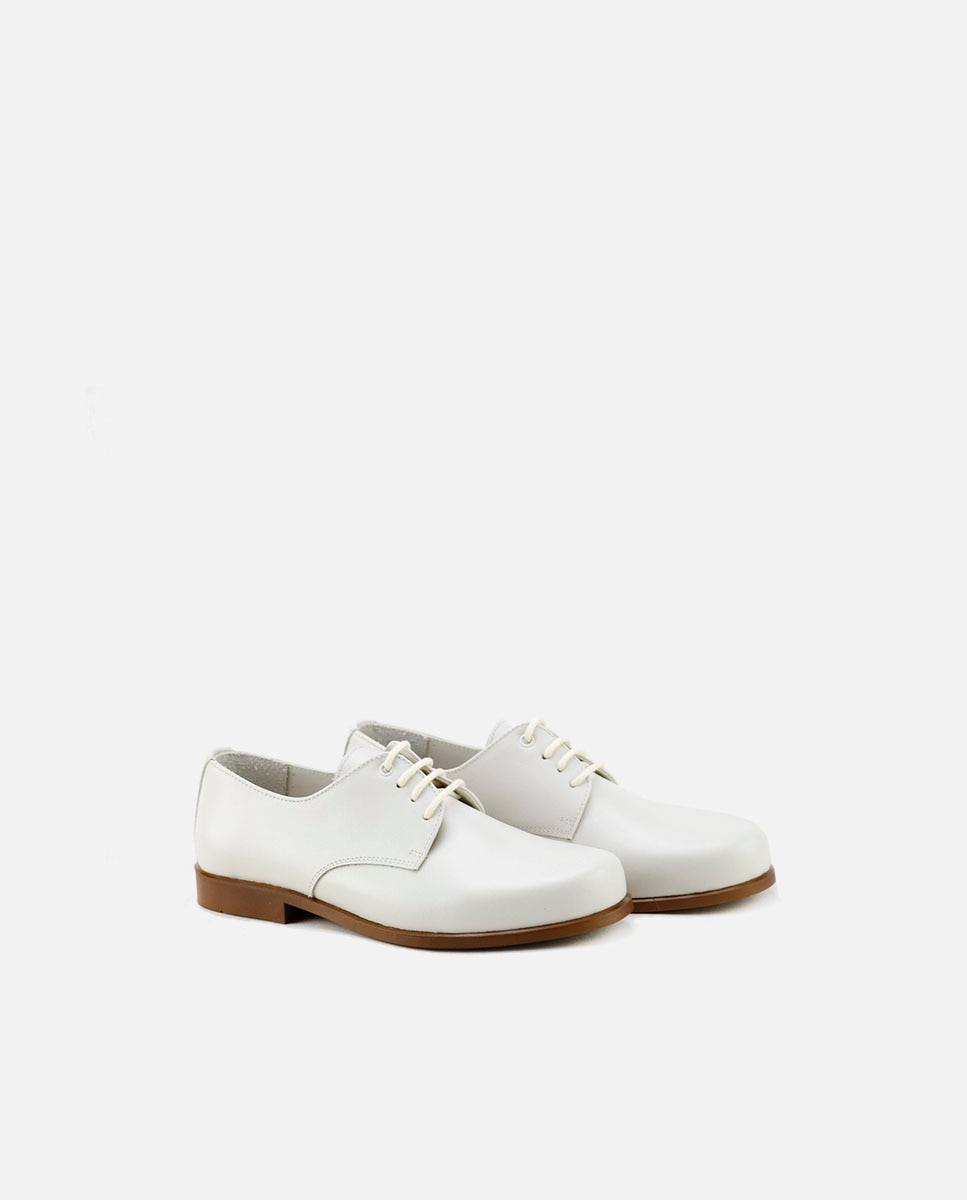 Bluchers de niño en piel con cordones - Eli 1957 - Beige Beige-2