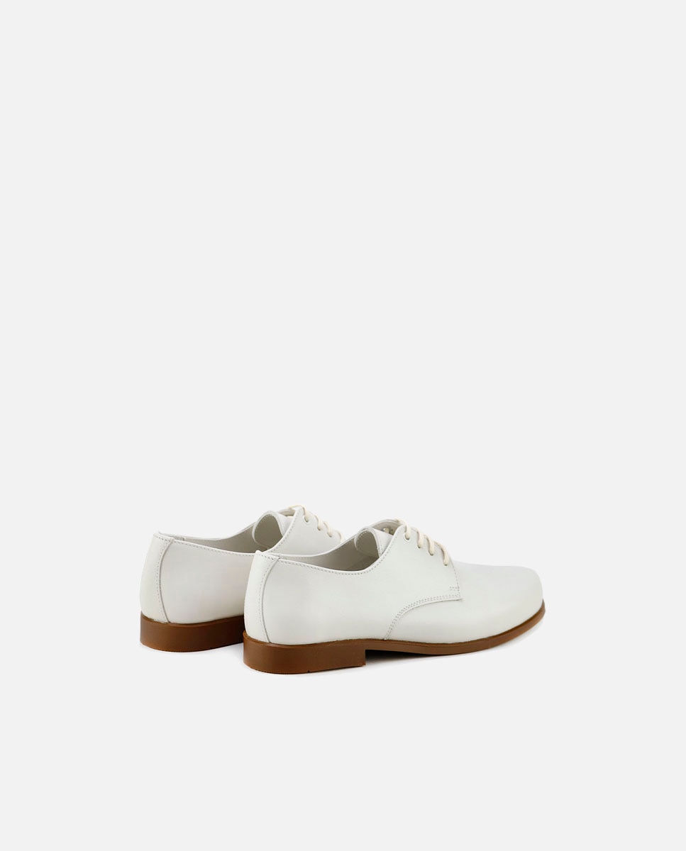 Bluchers de niño en piel con cordones - Eli 1957 - Beige Beige-3
