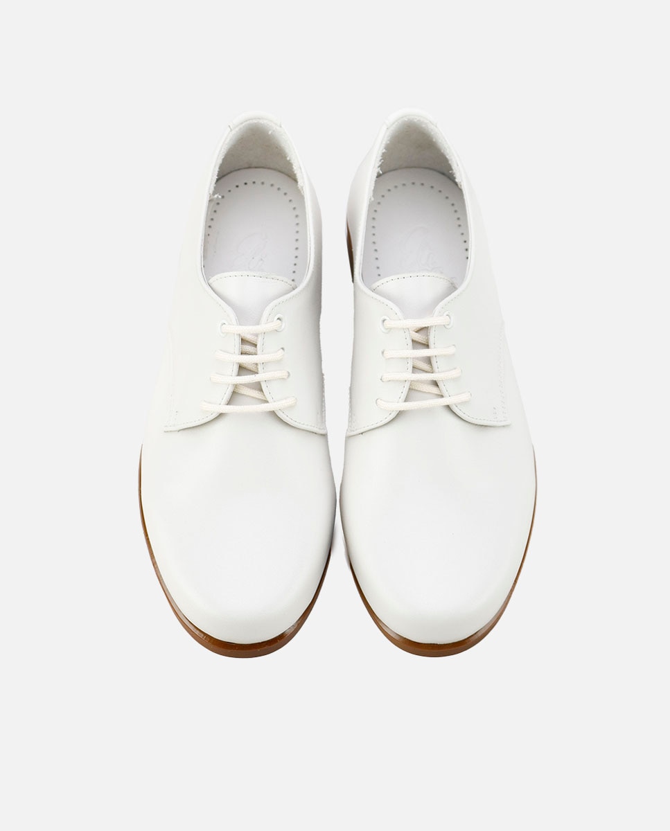 Bluchers de niño en piel con cordones - Eli 1957 - Beige Beige-4