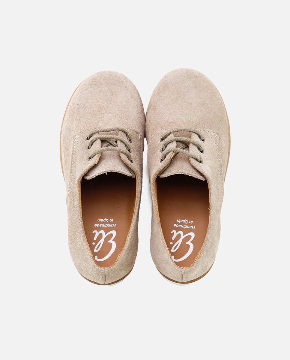 Bluchers de niño en piel serraje con piso ligero - Eli 1957 - Camel Camel-4
