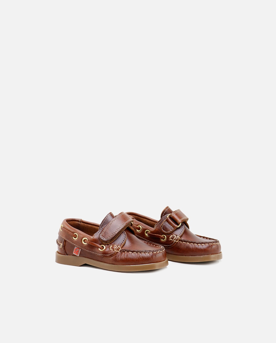Imagen 2 de Nauticos unisex en piel con cierre adherente - Eli 1957 - Marrón Marrón