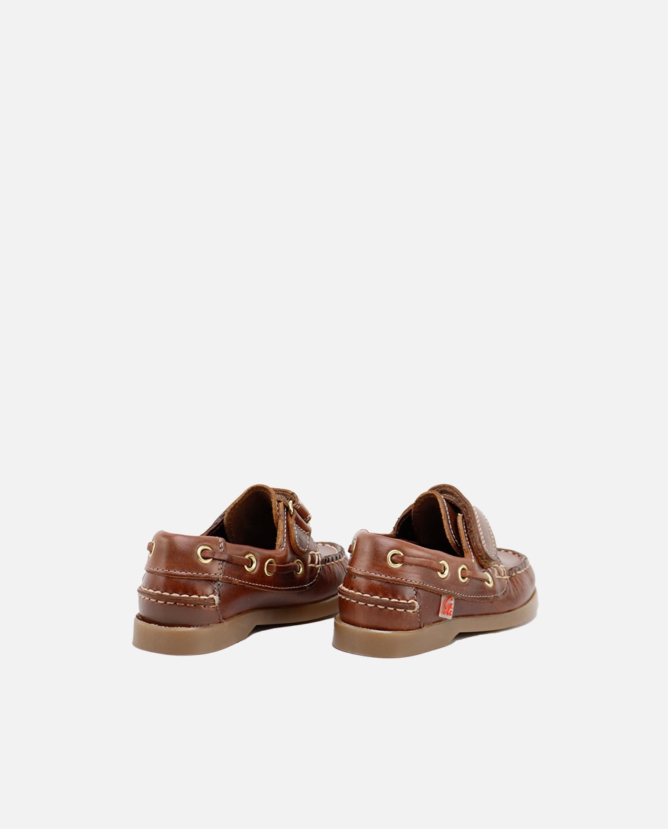 Imagen 3 de Nauticos unisex en piel con cierre adherente - Eli 1957 - Marrón Marrón