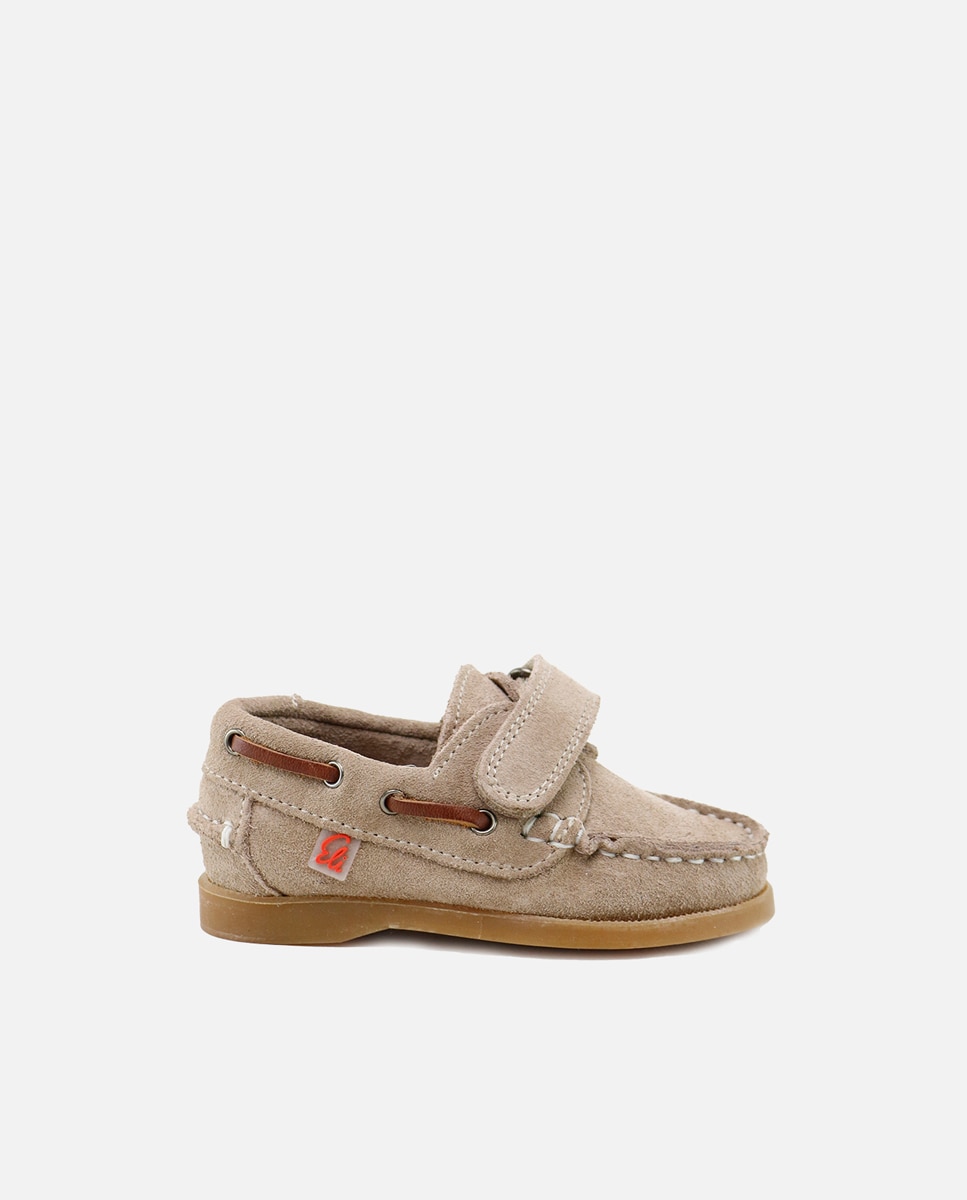 Imagen 0 de Nauticos unisex en piel con cierre adherente Camel