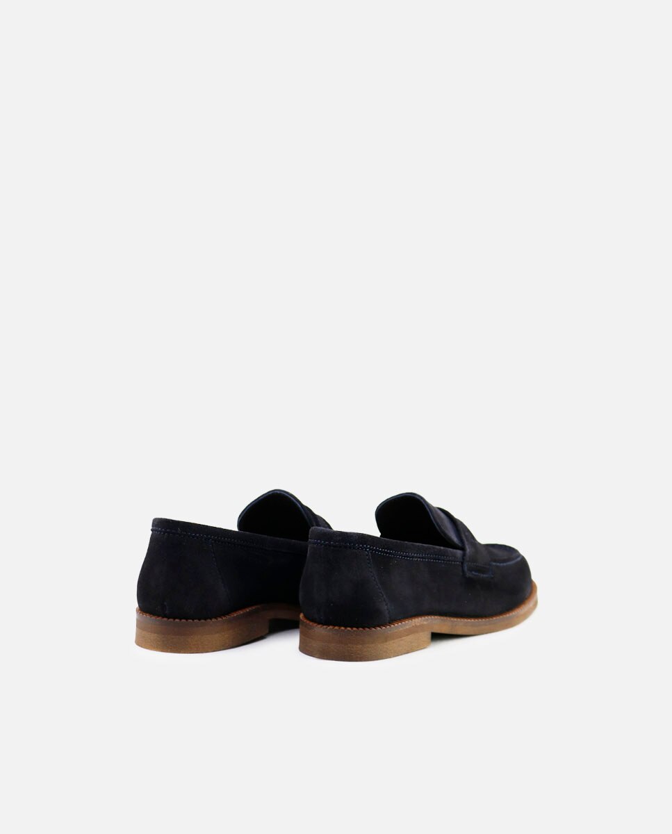 Eli 1957 - Mocasines de niño en piel serraje con antifaz.