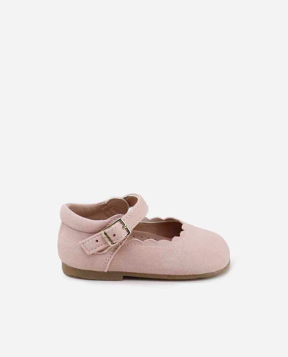 Imagen 0 de Merceditas de bebé en piel con hebilla Rosa