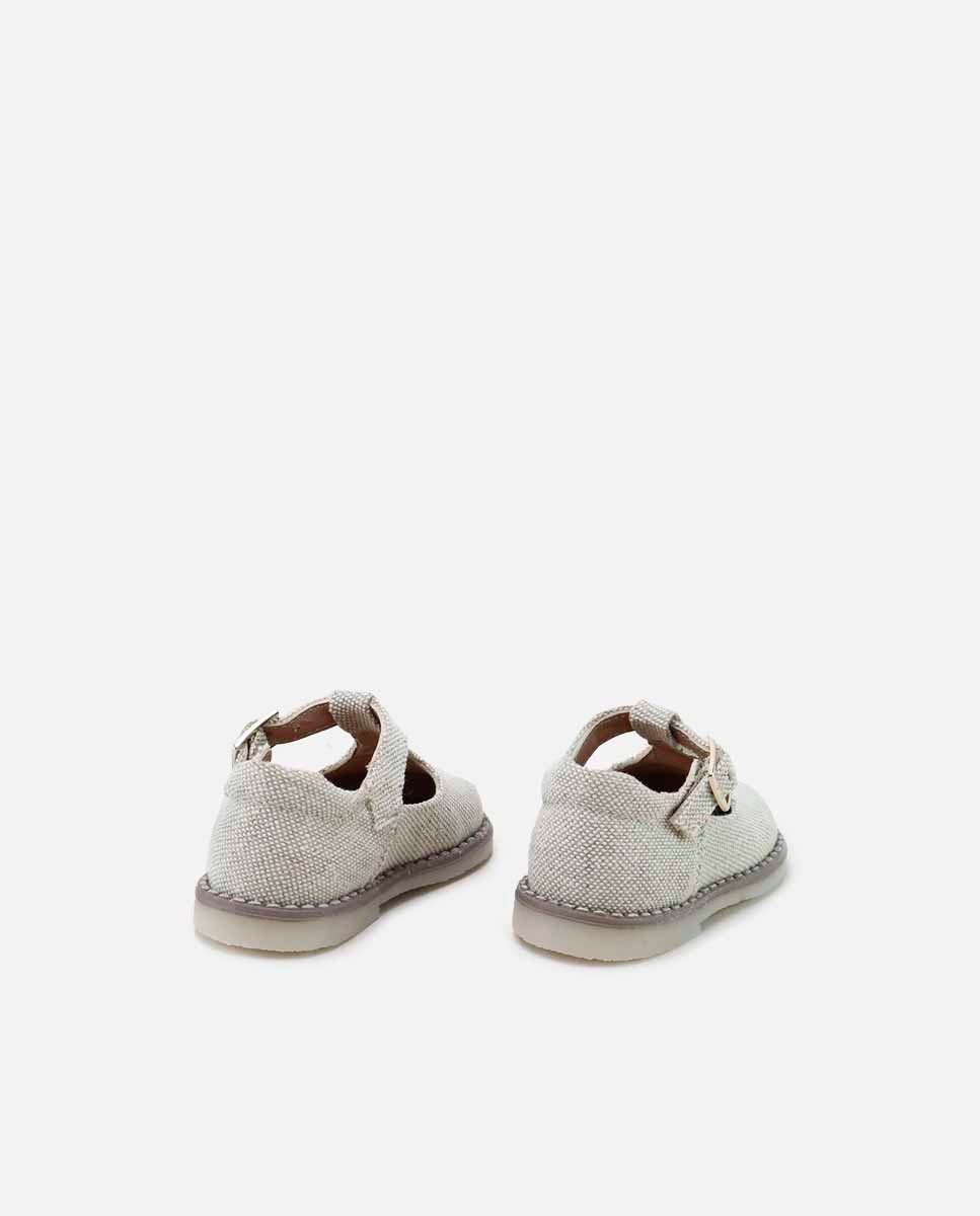 Pepitos de bebé en lino con hebilla - Eli 1957 - Beige Beige-3
