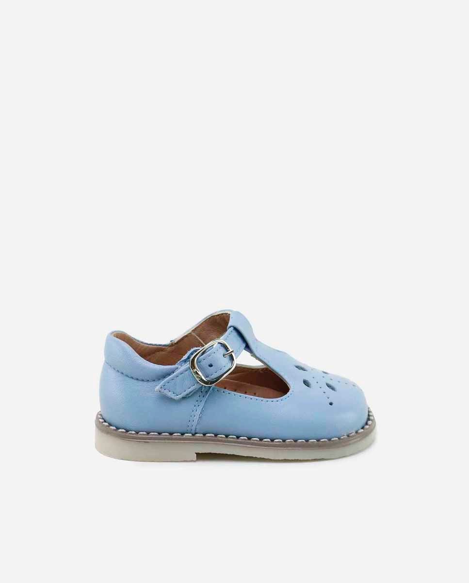 Pepitos de bebé en piel perforada - Eli 1957 - Azul Azul-1