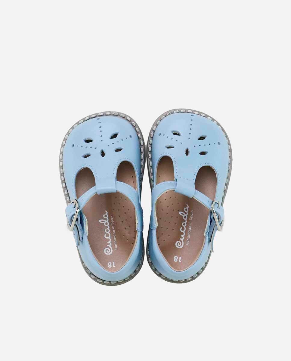 Pepitos de bebé en piel perforada - Eli 1957 - Azul Azul-4
