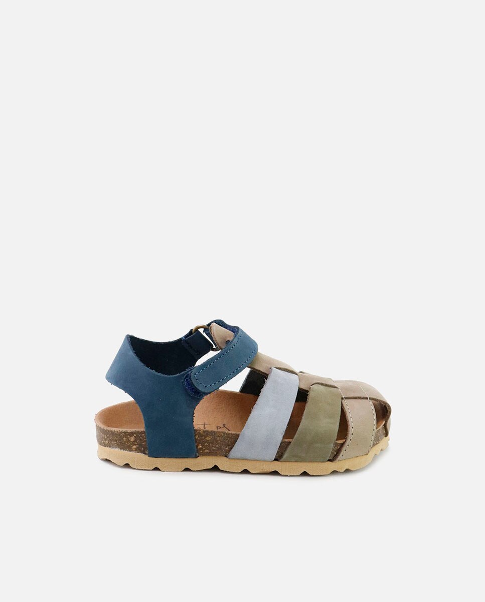 Eli 1957 - Sandalias unisex en piel con planta bio.
