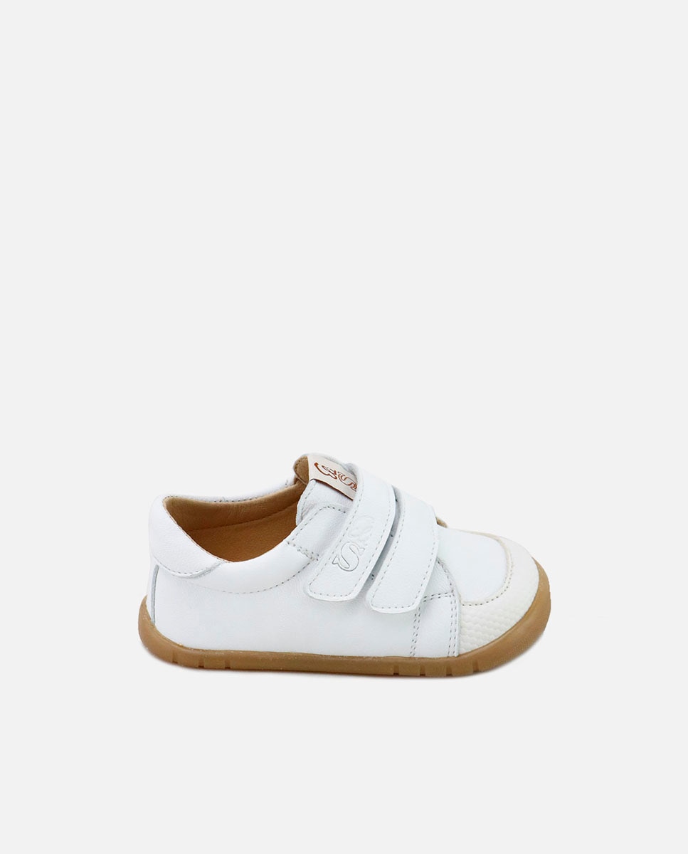 Imagen 1 de Zapatillas barefoot piel con cierre adherente Blanco