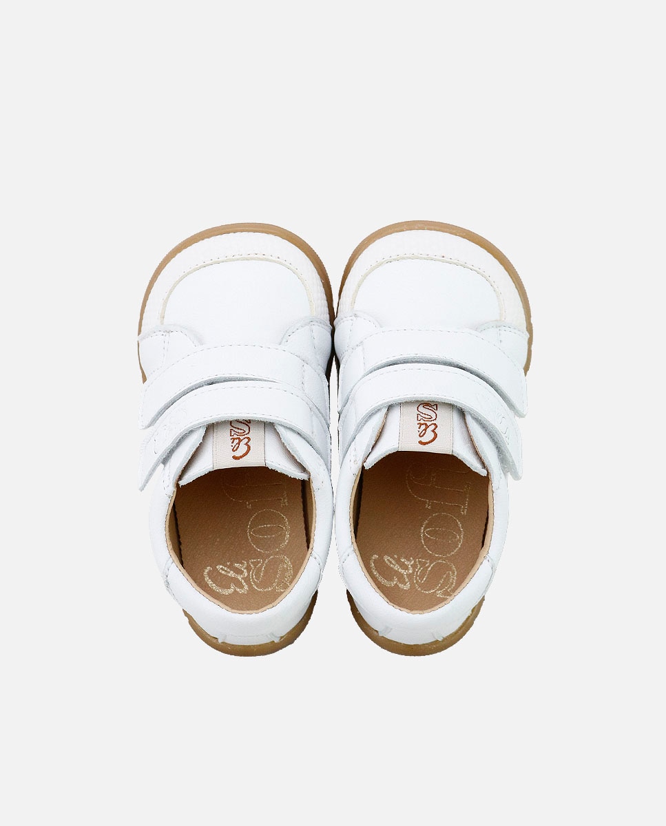 Imagen 4 de Zapatillas barefoot piel con cierre adherente - Eli 1957 - Blanco Blanco