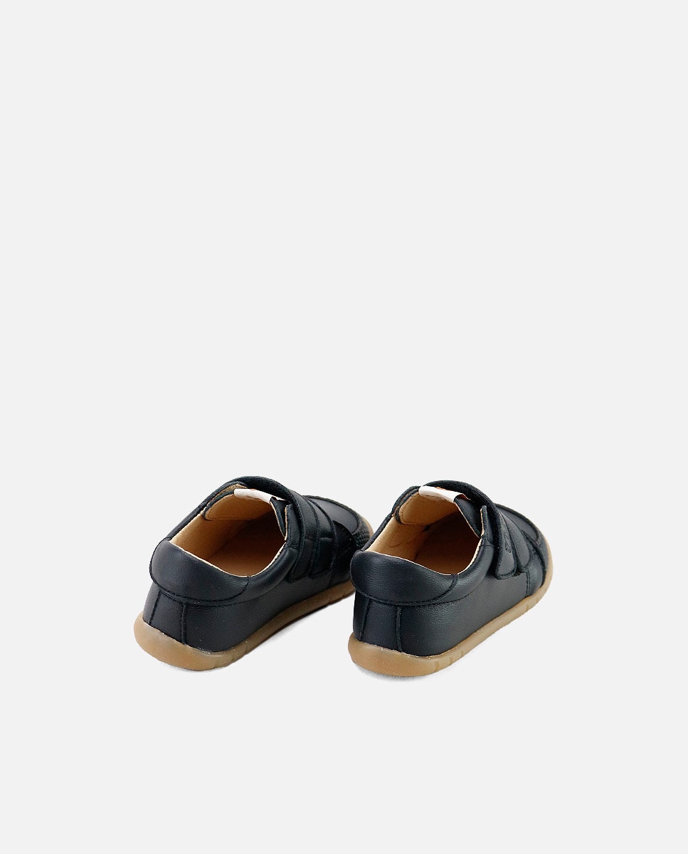 Zapatillas barefoot de bebé en piel con doble cierre adherente - Eli 1957 - Negro Negro-3