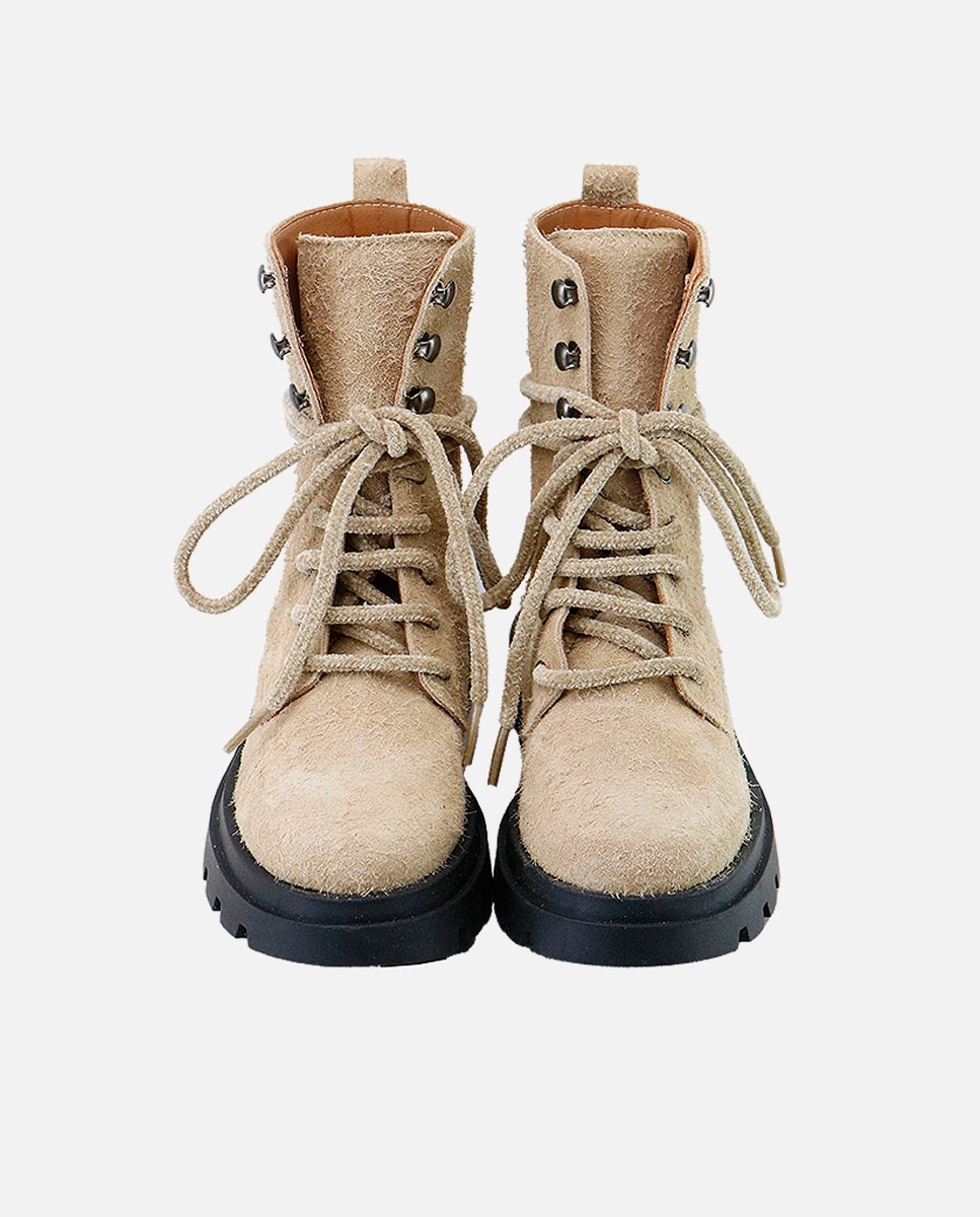 Botas militares piel - Eli 1957 - Crema Crema-4