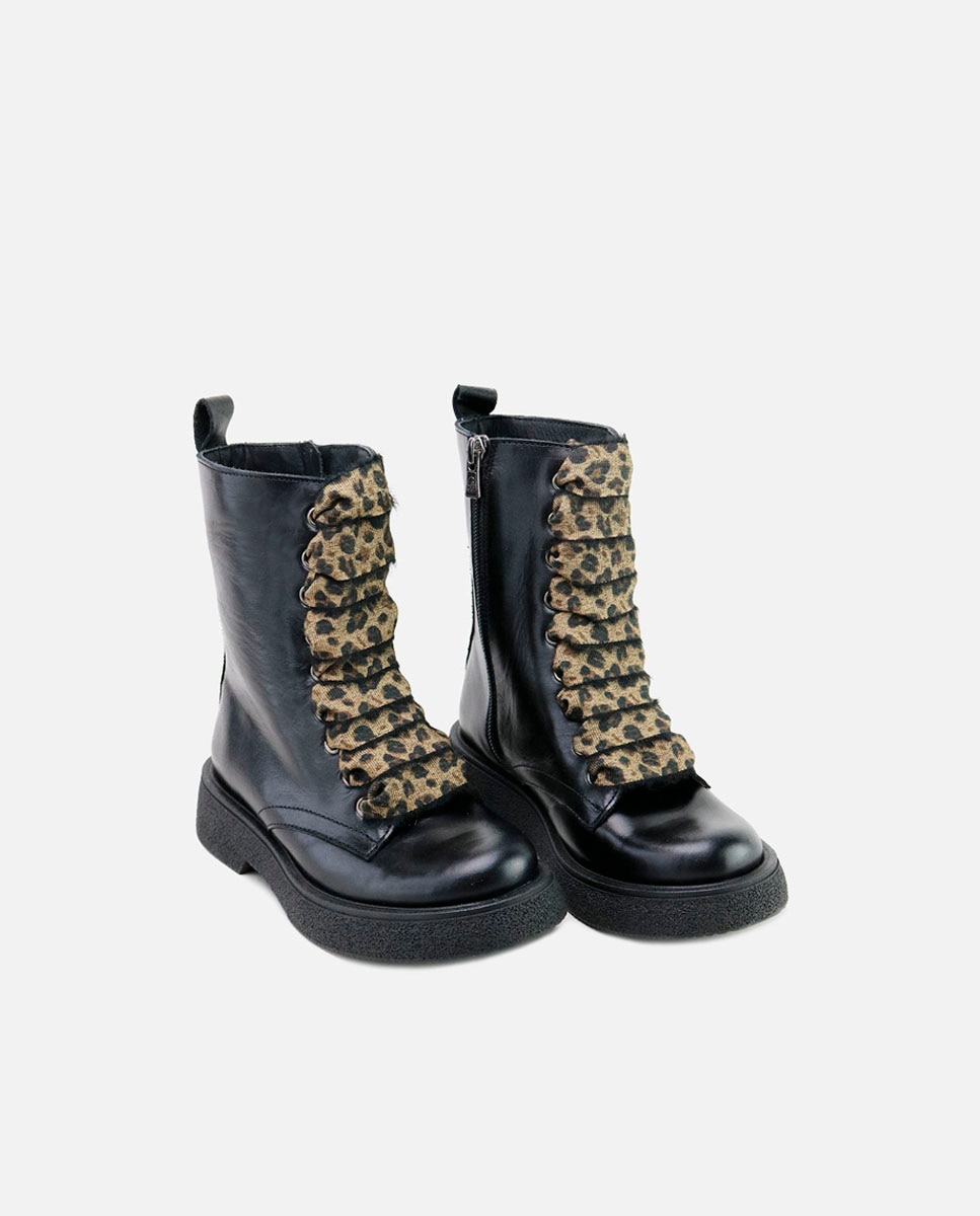 Botas militares piel - Eli 1957 - Negro Negro-2