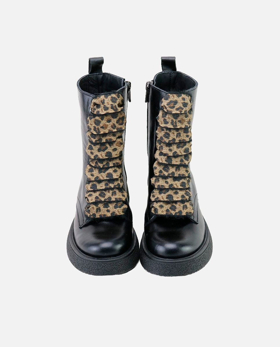 Botas militares piel - Eli 1957 - Negro Negro-4