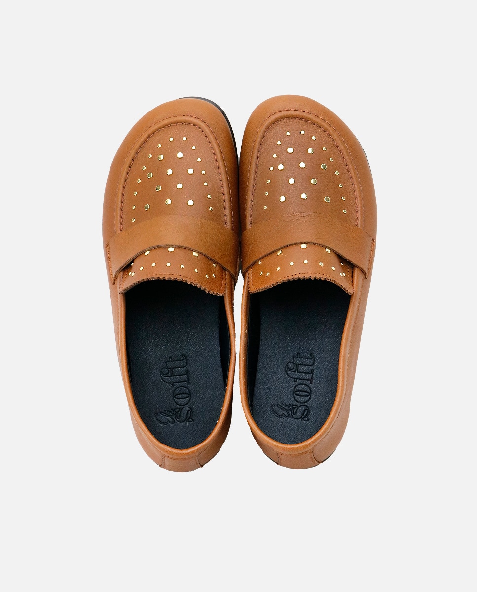 Mocasines barefoot piel tachas - Eli 1957 - Marrón Marrón-4