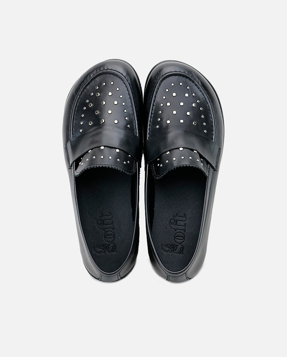 Mocasines barefoot piel tachas - Eli 1957 - Negro Negro-4