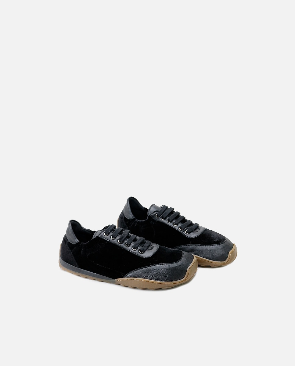 Zapatillas barefoot cordones - Eli 1957 - Negro Negro-2