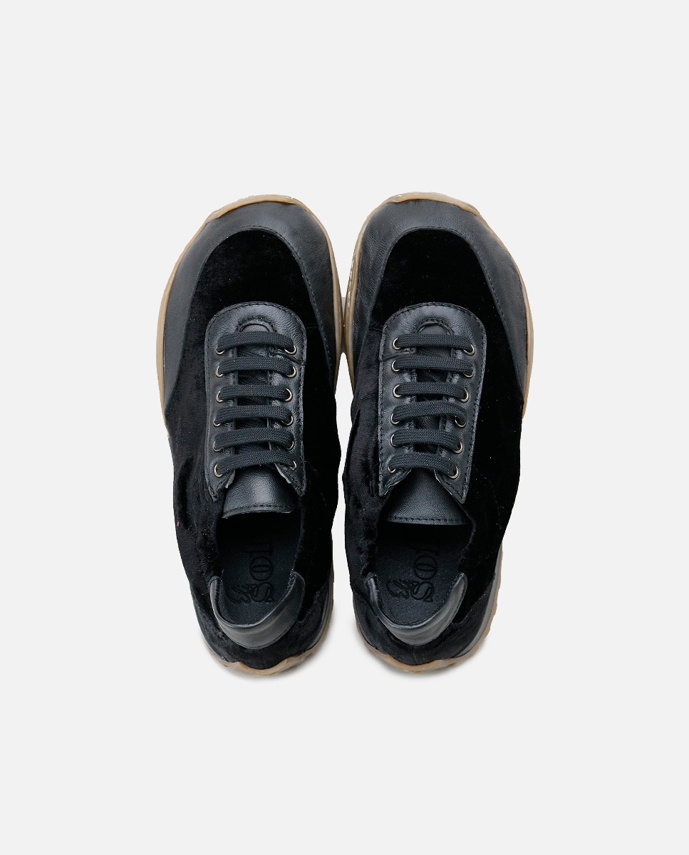 Zapatillas barefoot cordones - Eli 1957 - Negro Negro-4