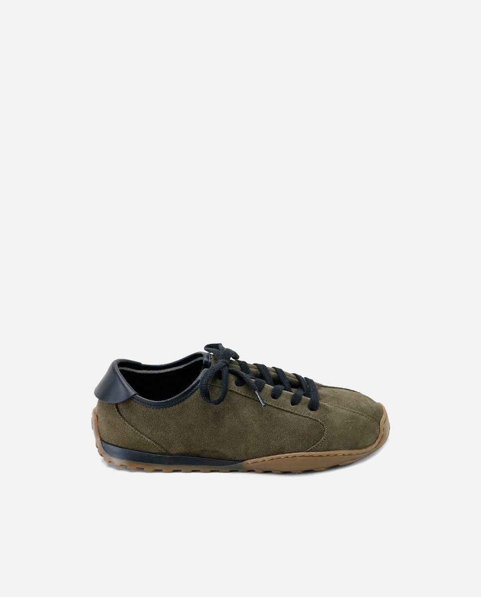 Zapatillas de piel barefoot serraje - Eli 1957 - Verde Verde-1