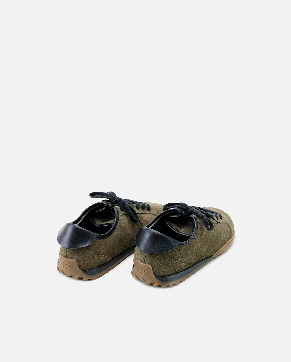 Zapatillas de piel barefoot serraje - Eli 1957 - Verde Verde-3