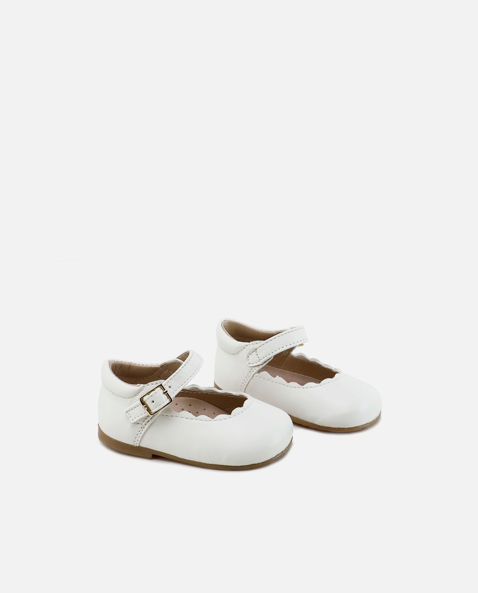 Merceditas de bebé en piel con hebilla - Eli 1957 - Beige Beige-2