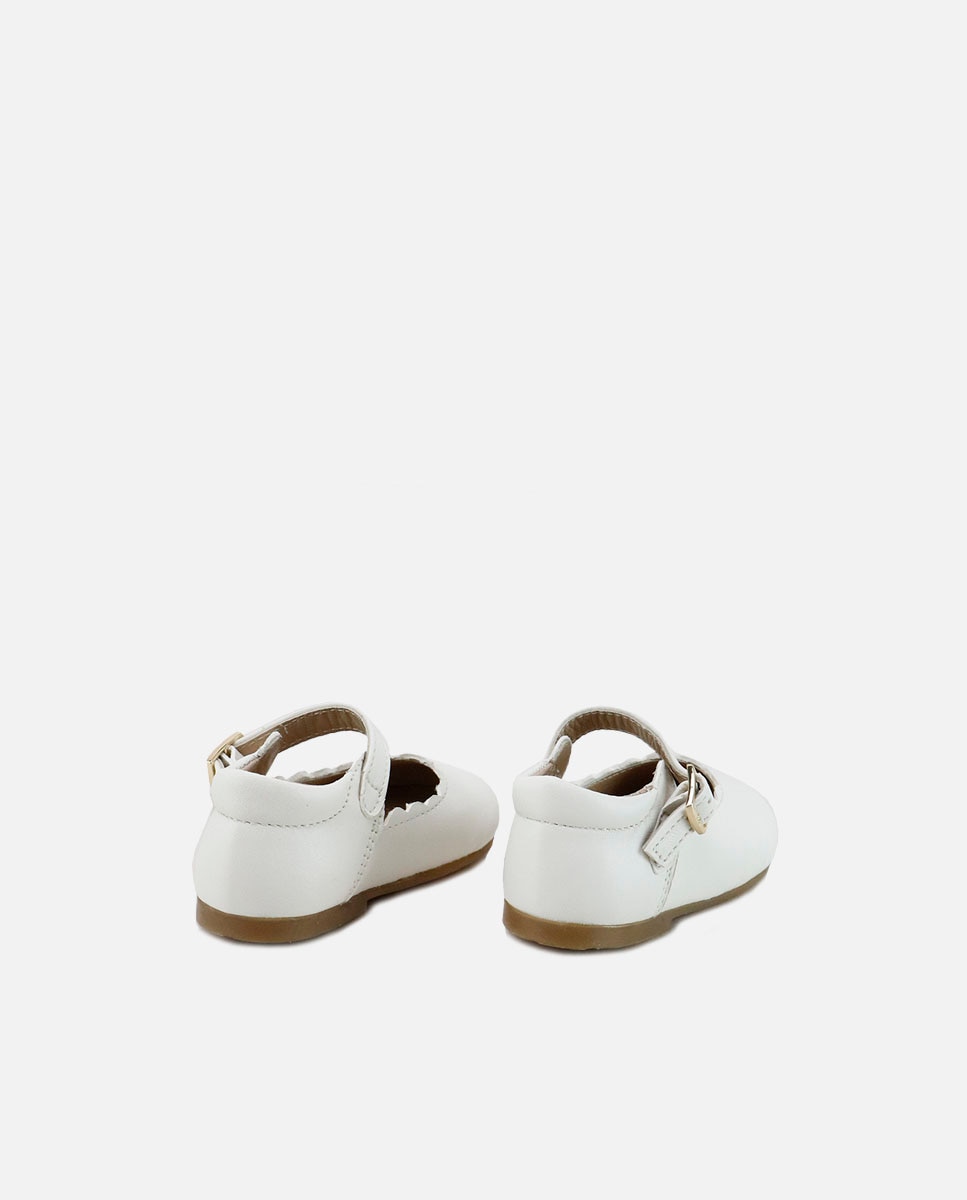 Merceditas de bebé en piel con hebilla - Eli 1957 - Beige Beige-3