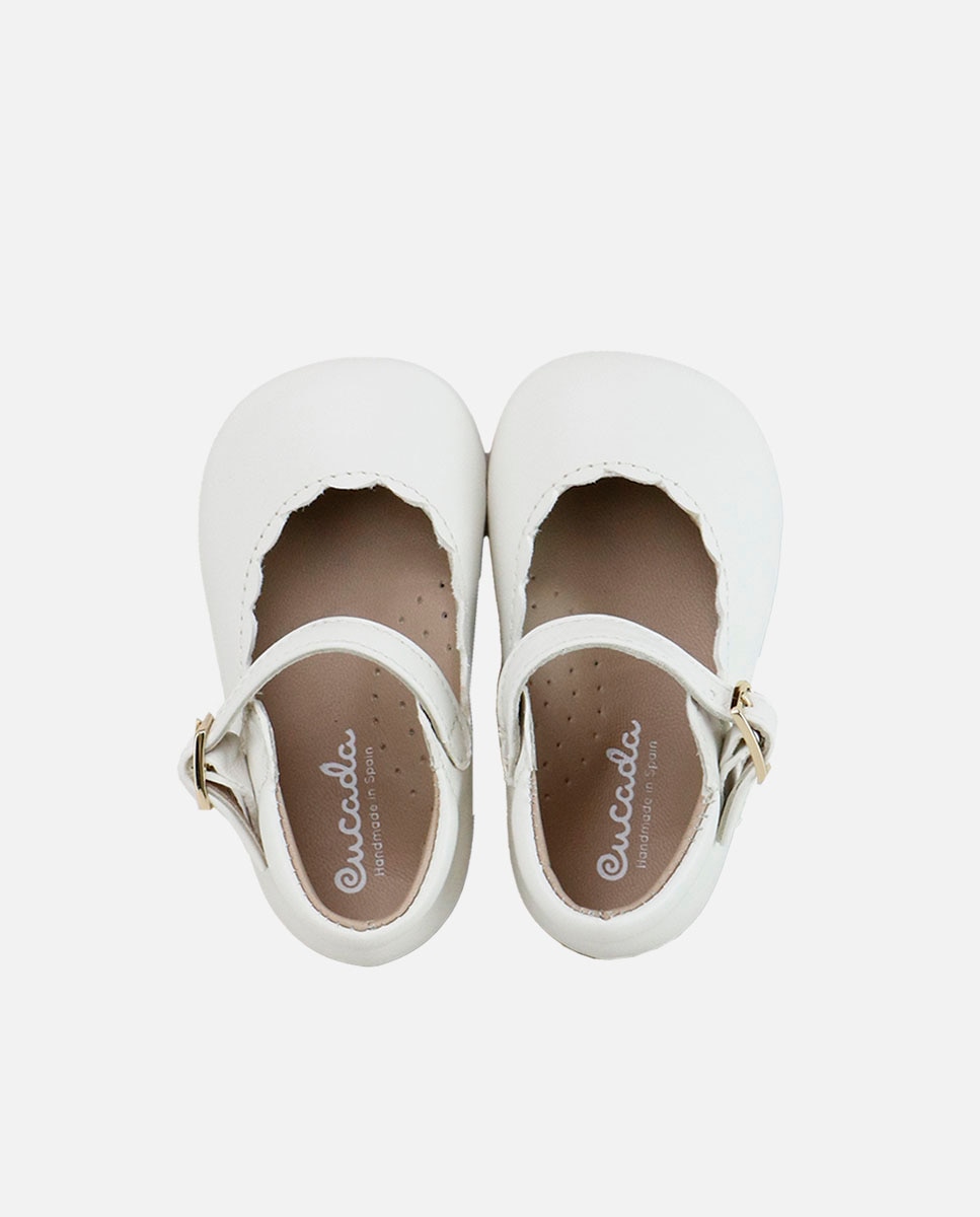 Merceditas de bebé en piel con hebilla - Eli 1957 - Beige Beige-4