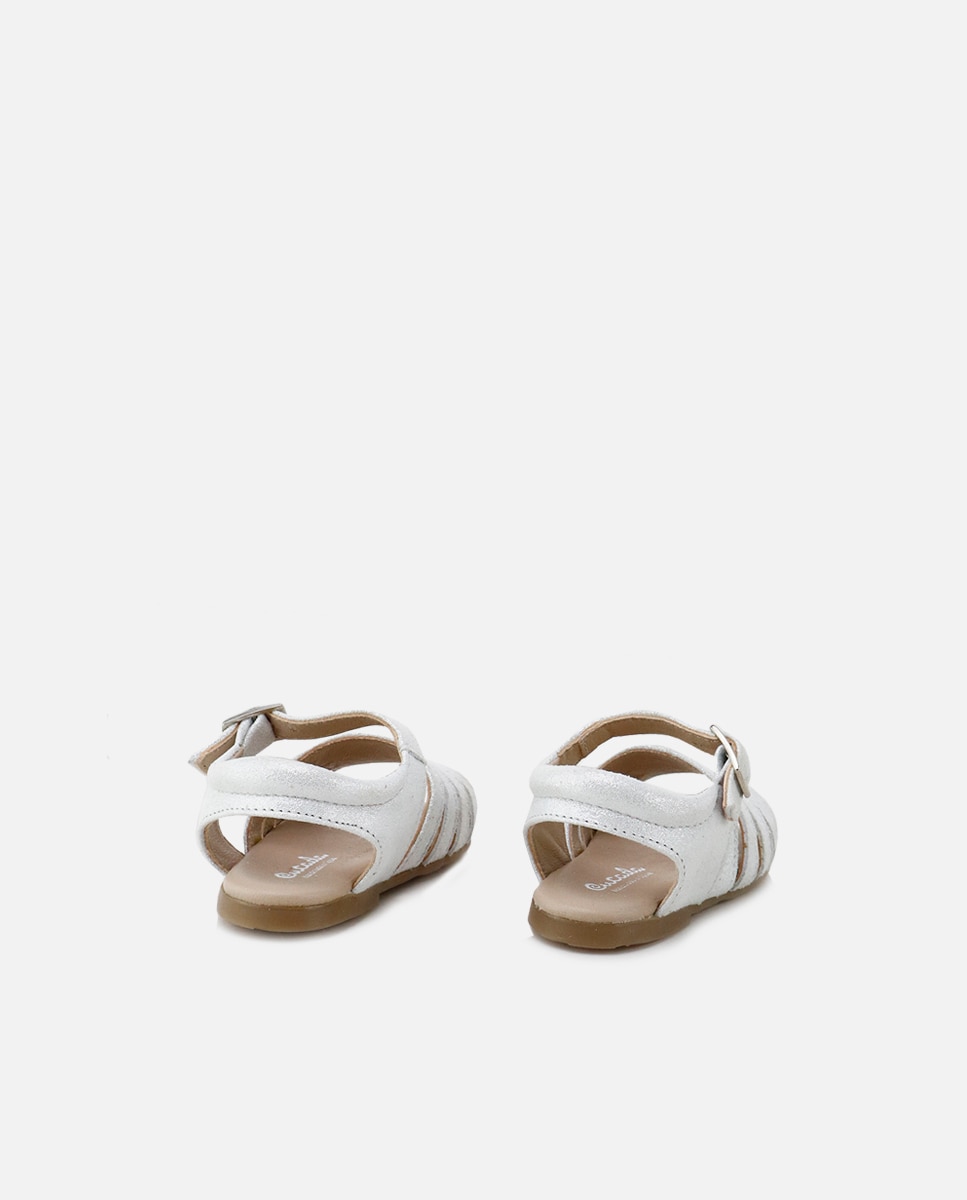 Eli 1957 - Sandalias de bebé en piel tipo cangrejera.