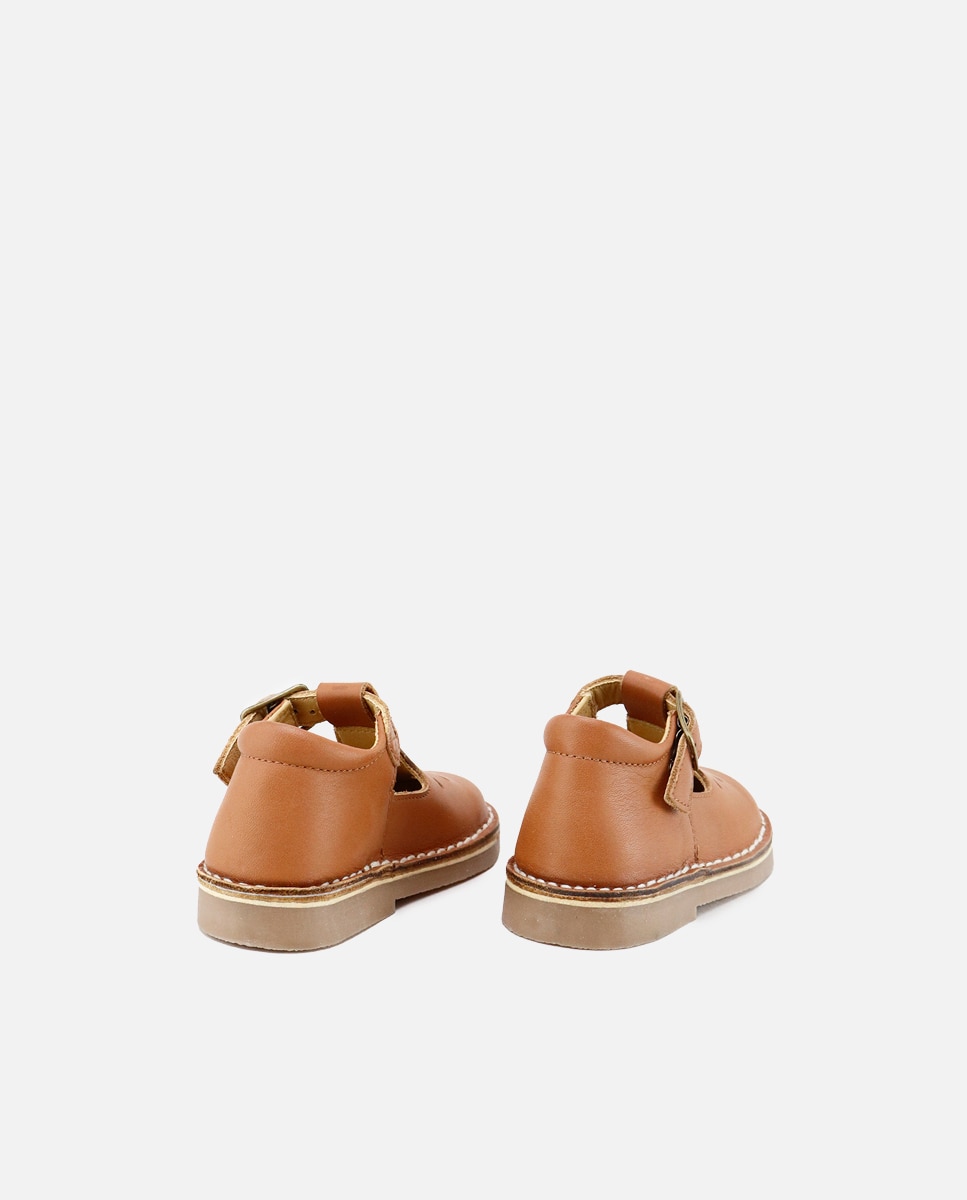 Pepitos de bebé en piel con picados - Eli 1957 - Cuero Cuero-3