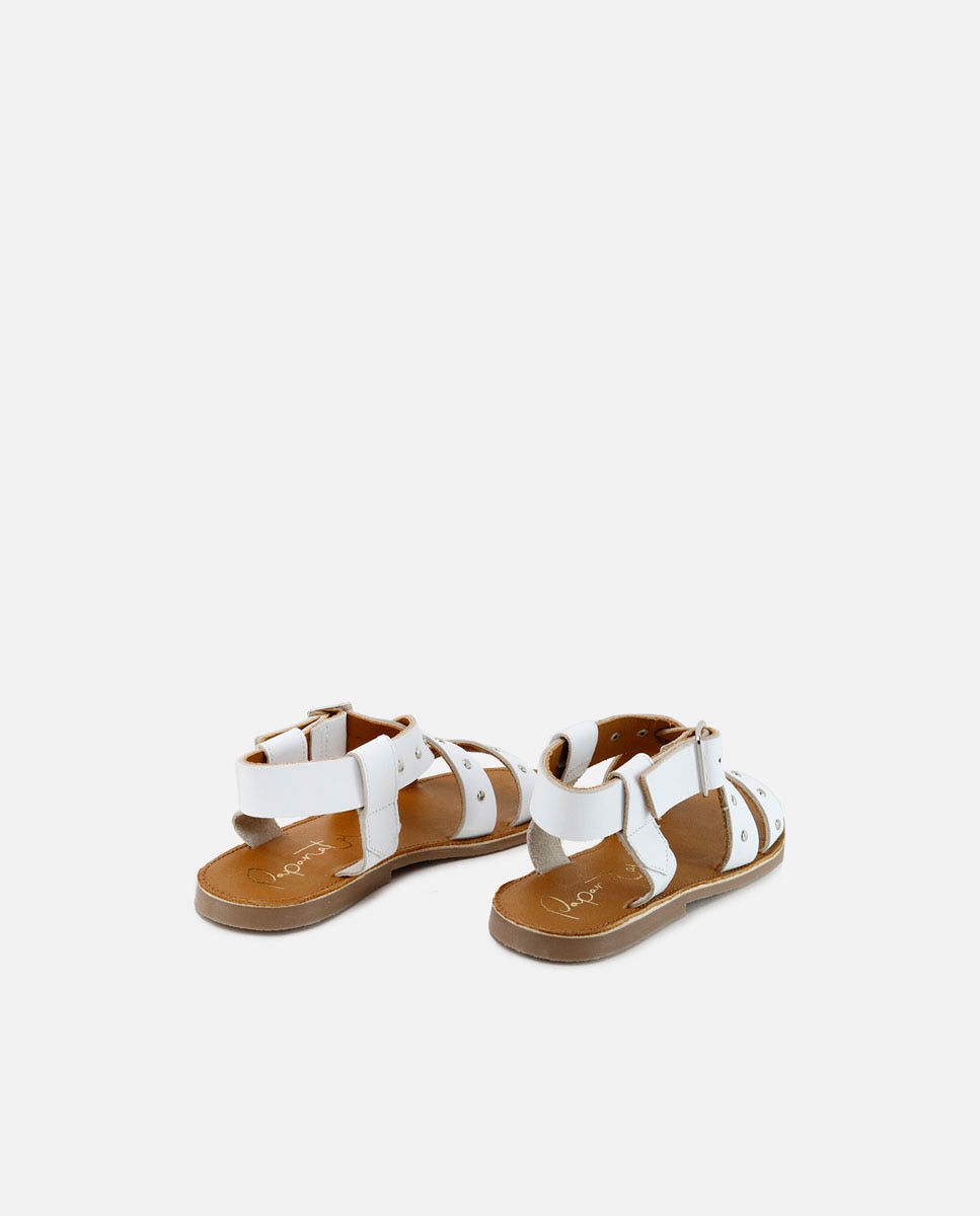 Eli 1957 - Sandalias de niña en piel con hebilla.