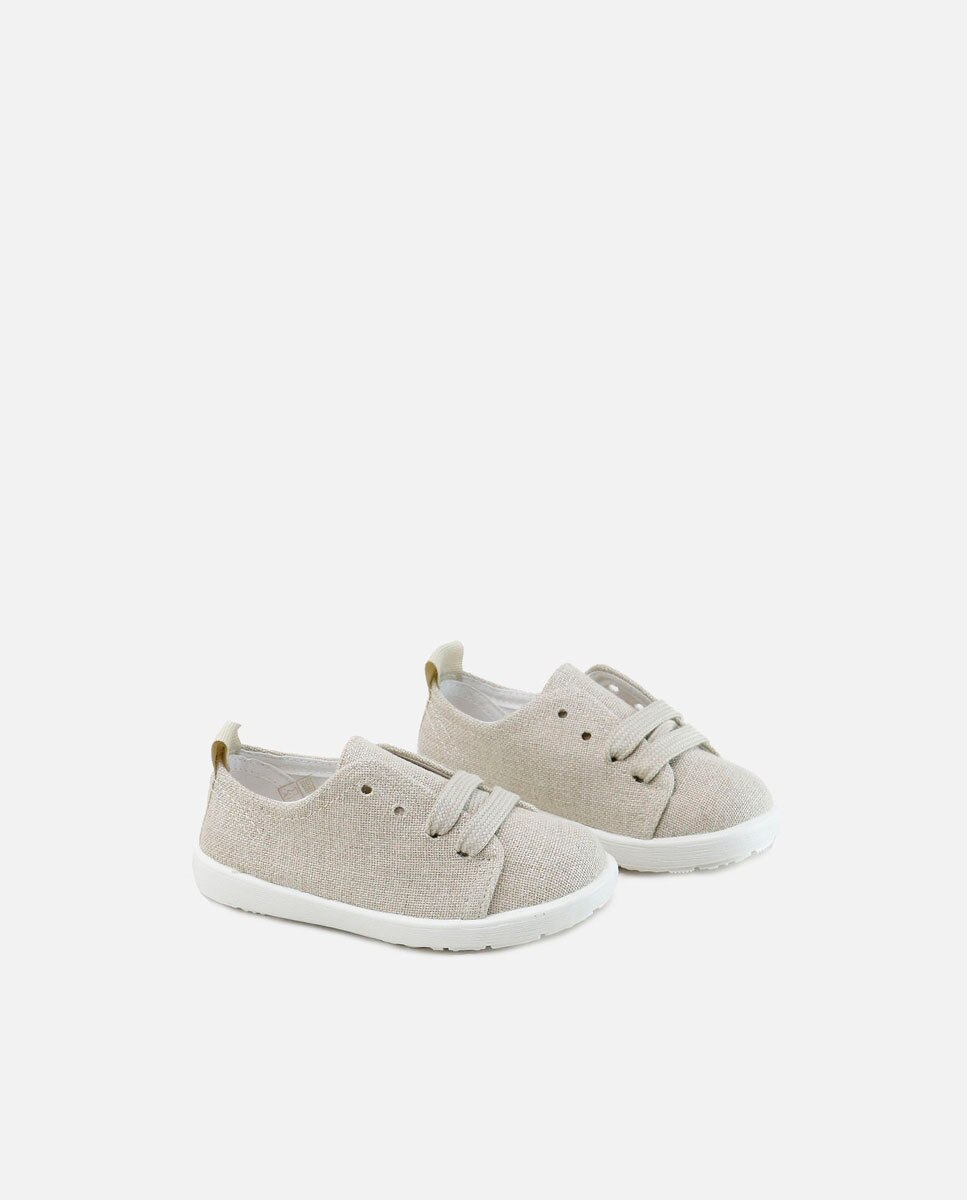 Bluchers de niño en lino con cordones - Eli 1957 - Natural Natural-2