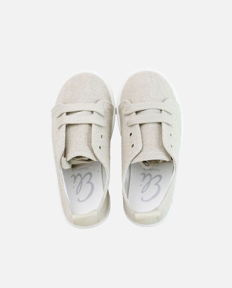 Bluchers de niño en lino con cordones - Eli 1957 - Natural Natural-4