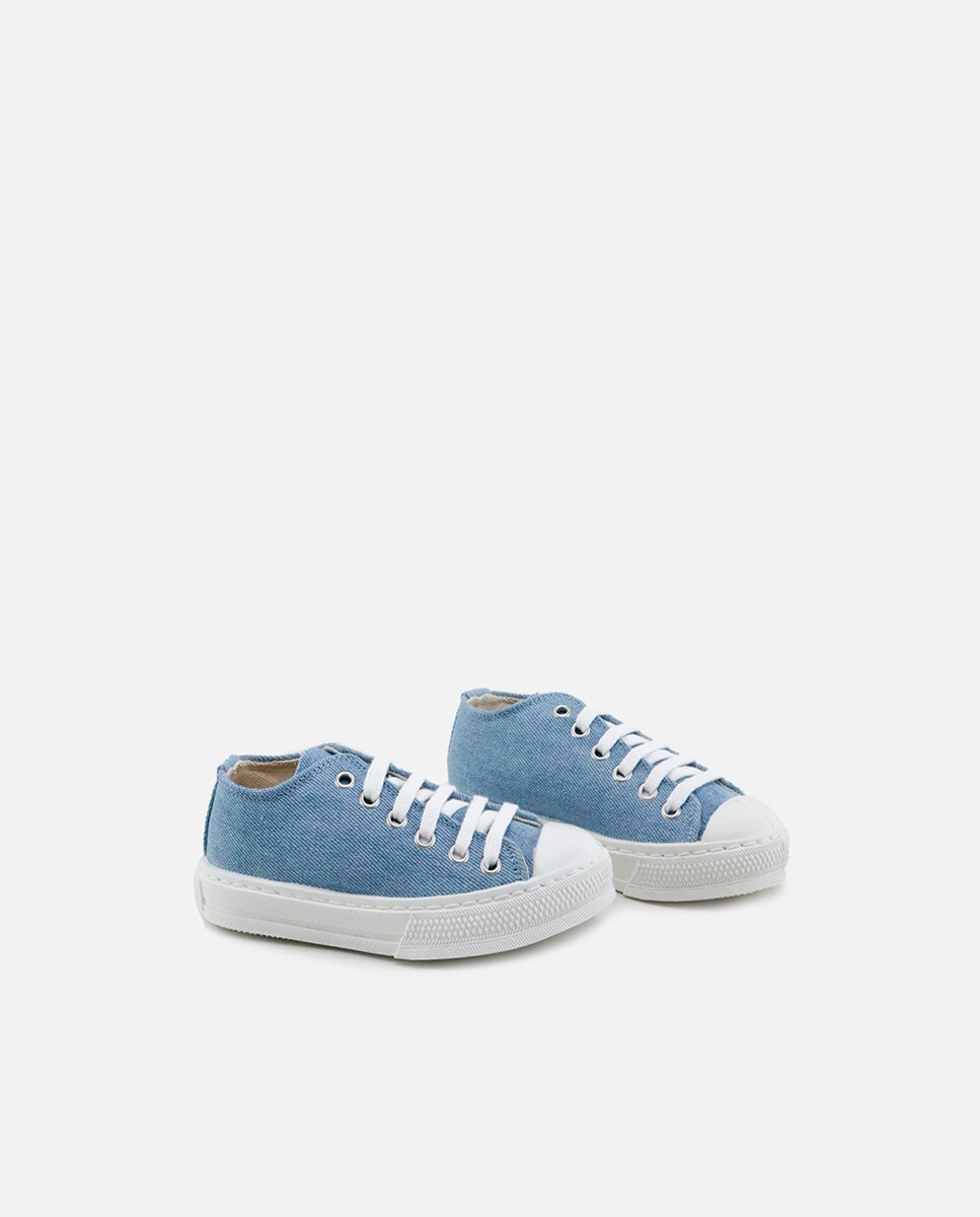 Zapatillas unisex en piel lavable - Eli 1957 - Azul Azul-2