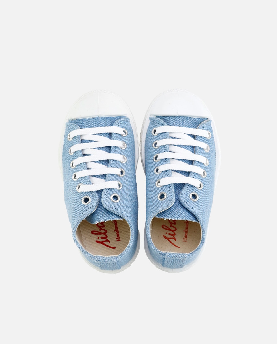 Zapatillas unisex en piel lavable - Eli 1957 - Azul Azul-4